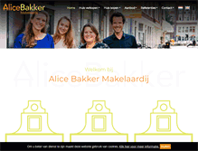 Tablet Screenshot of alicebakker.nl